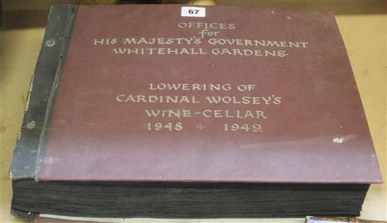 Vol photographic record - Moving Cardinal Wolseys wine cellar from 1948